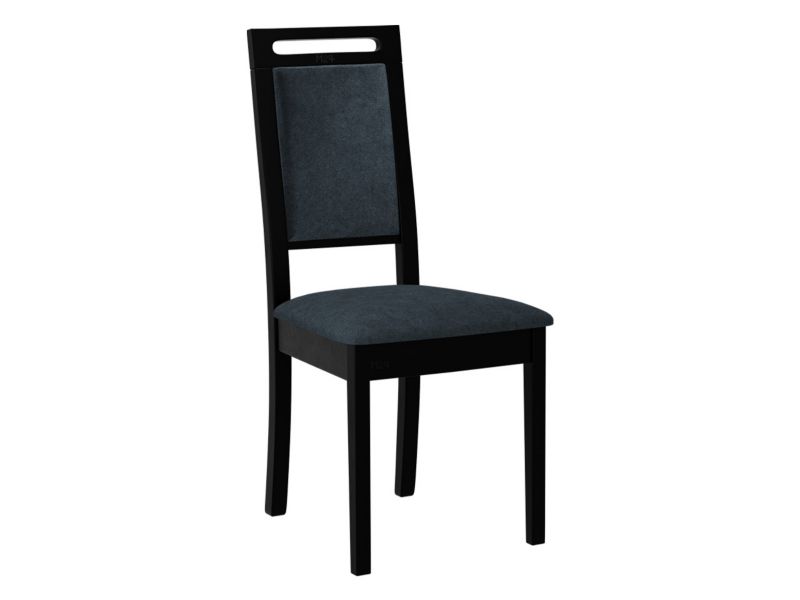 Krzesło MIRJAN 24 tapicerowane Roma XV czarny/niebieskoszary aksamit 1 szt.