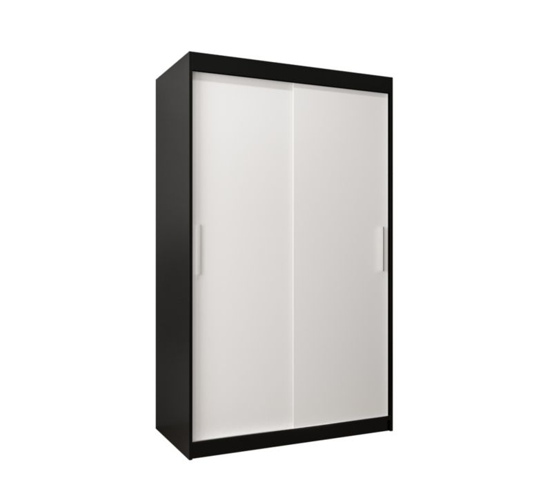 Szafa przesuwna Garderoba Abiks Tokyo 120 czarny + biały 1 szt.