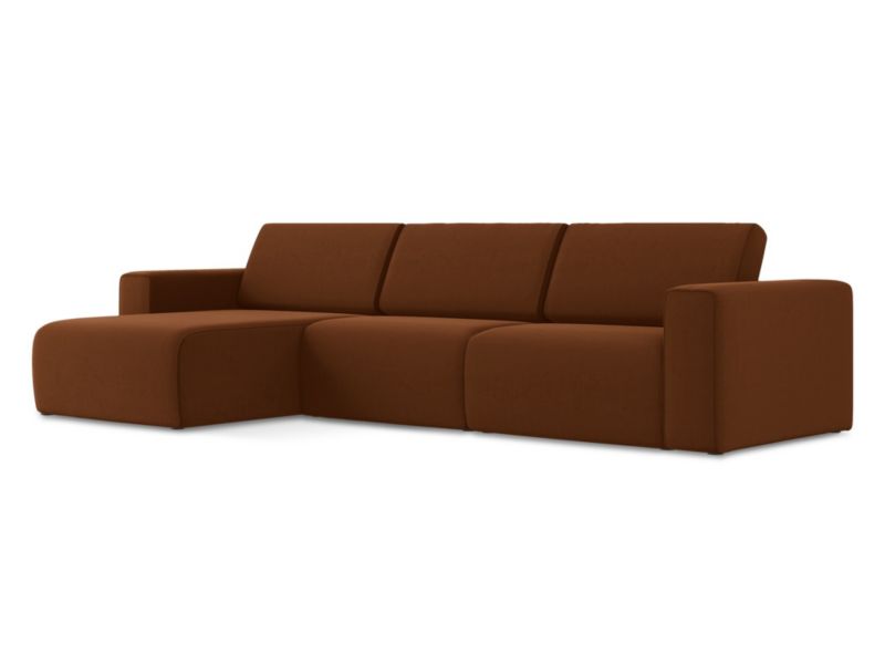 Modułowa sofa 4-osobowa LaMiaSofa CASERTA z tkaniny welwetowej 314x167 cm terakota 1 szt.