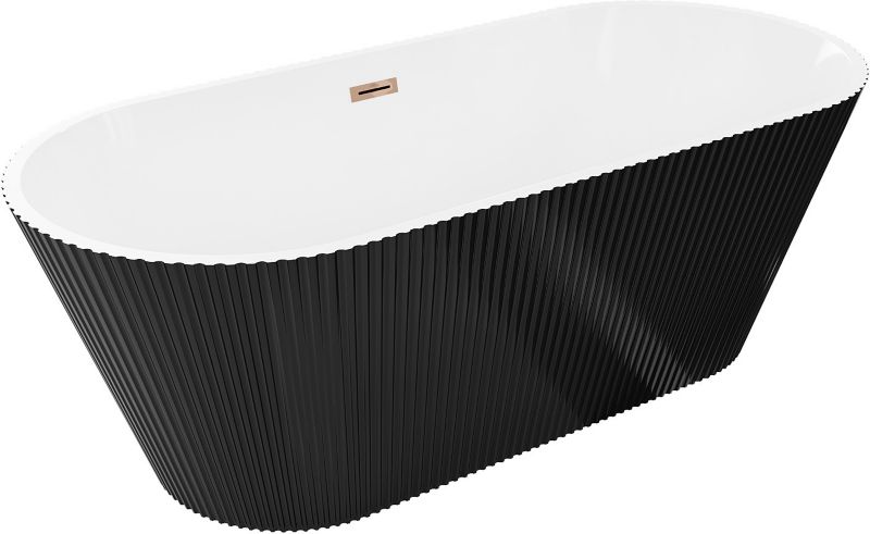 Wanna wolnostojąca Mexen Yara biało/czarna 170 x 75 cm 1 szt.