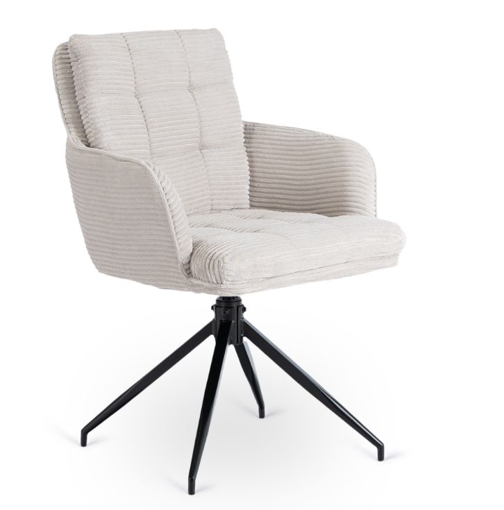 Krzesło Mebel Elite AKITA Obrotowe Tapicerowane Kuchenne Do Jadalni Salonu Szary 1 szt