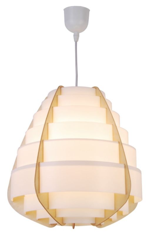 Lampa sufitowa wisząca Candellux Nagoja żółto-biała wym: 145 x 37 x 37 cm 1xE27 x 40W 1 szt.