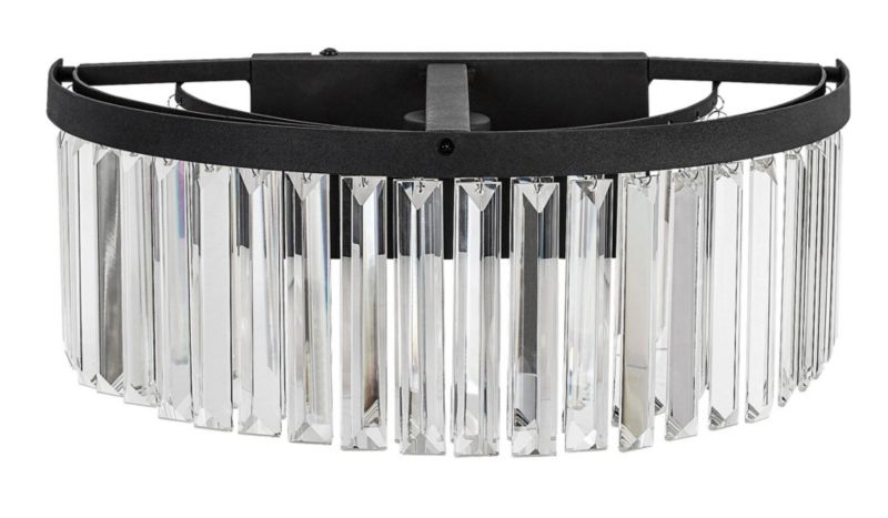 Kinkiet Rabalux Eloisa czarny E27 IP20 metal-szkło max 25W 1 szt.