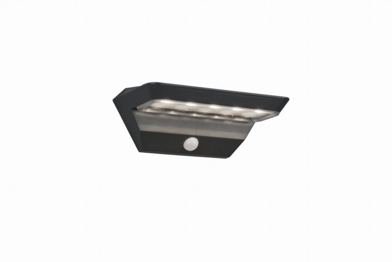 Kinkiet solarny z czujnikiem RL Mendoza antracyt LED 5W 3000K 200lm IP44 wym: 9 x 22 x 22 cm tworzywo sztuczne - 1 szt.