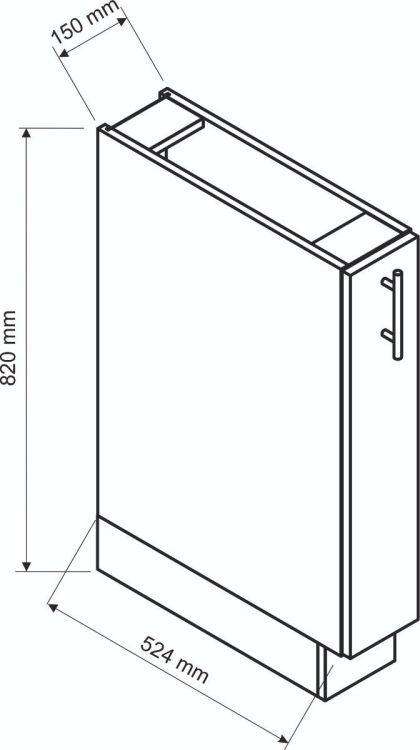 Szafka kuchenna stojąca CARGO 15 Stolkar CLARA D15 dąb z koszem 1 szt