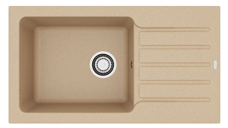 Zlewozmywak granitowy Alveus Niagara 90 kol. 55 beż (77,5x43cm) 1-komorowy 1szt.