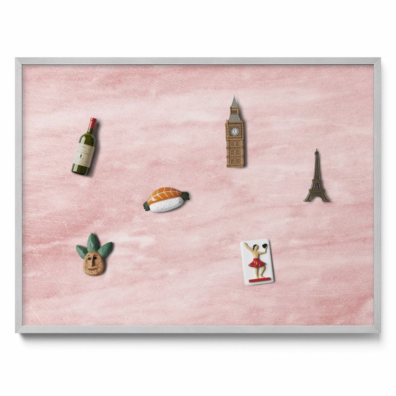 Tablica magnetyczna Tulup 80x60 cm Pasteloa tekstura skały w srebrnej ramie 1 szt.