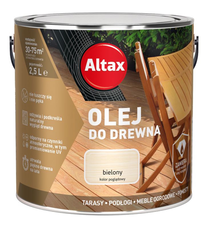 Olej do drewna Altax bielony 2,5 l