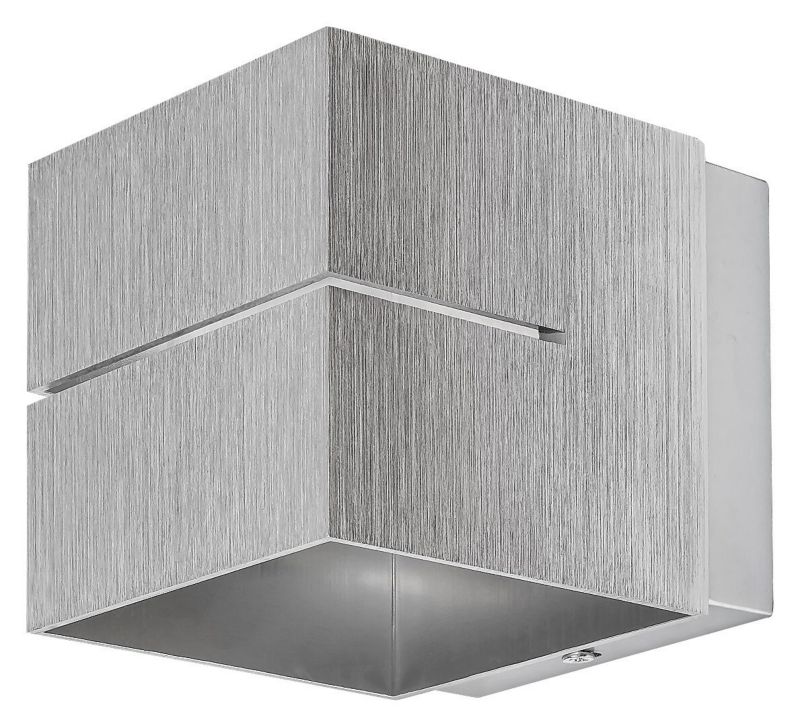 Kinkiet ścienny Rabalux Kaunas szczotkowane aluminium styl nowoczesny 1 x G9 x IP20 wym: 9,6 x 9,6 x 12 cm - 1 szt.