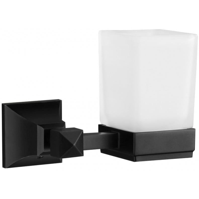 Kubek na szczoteczki ścienne Mexen Dalia czarny 13x11 cm 1 szt.