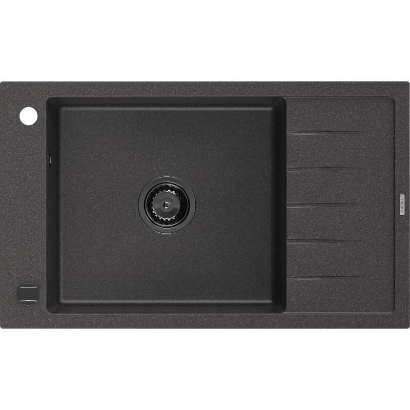 Zlewozmywak wpuszczany Mexen Elias 1-komorowy czarny nakrapiany 795x480mm - 6511791005-76-G 1 szt.