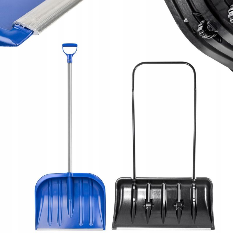 Zgarniacz Do Śniegu KADAX Pług Na Kółkach + Łopata Aluminiowy Trzonek Zestaw 1szt.
