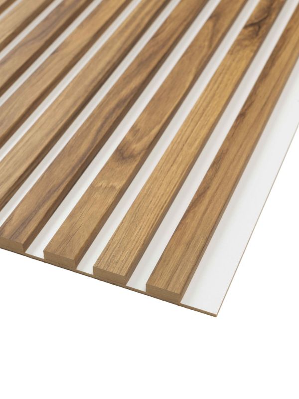 Lamele na Białym Filcu Ścienne SunWood Panele Dekoracyjne Dąb Catania 275x46 1 szt.