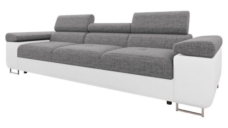 Kanapa MIRJAN 24 Torezio 3 biała ekoskóra/szary 1 szt.