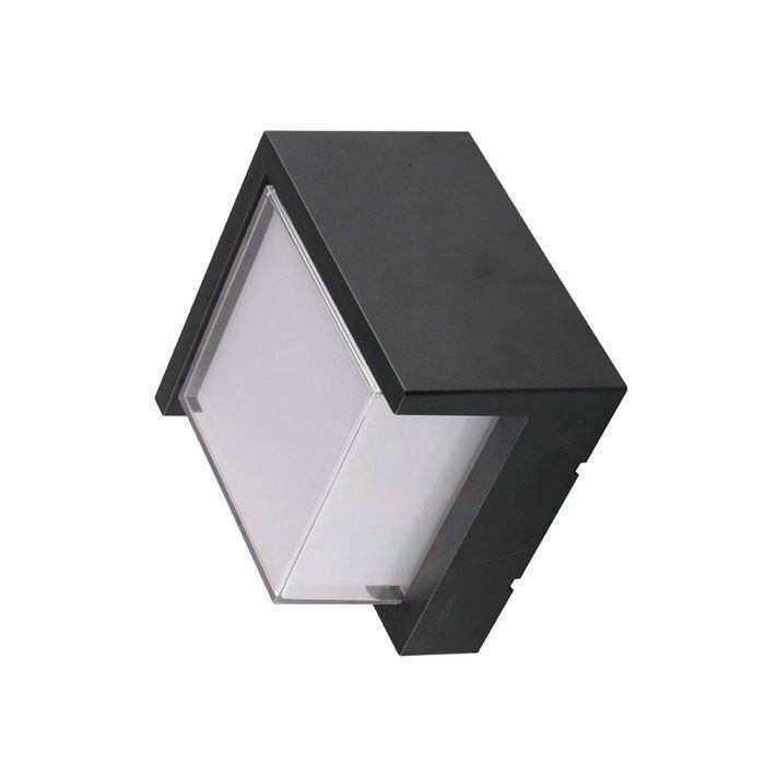 Kinkiet ścienny zewnętrzny V-TAC czarny LED 7W 3000K 670lm IP65 wym: 13,3 x 13,3 x 6,7 cm tworzywo sztuczne - 1 szt.