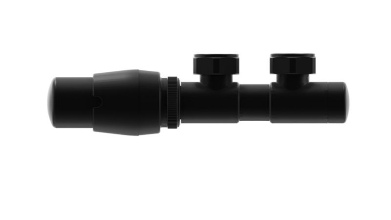 Zawór termostatyczny zespolony do grzejnika LUXRAD DUO lewy czarny mat 9005 MAT 1 szt