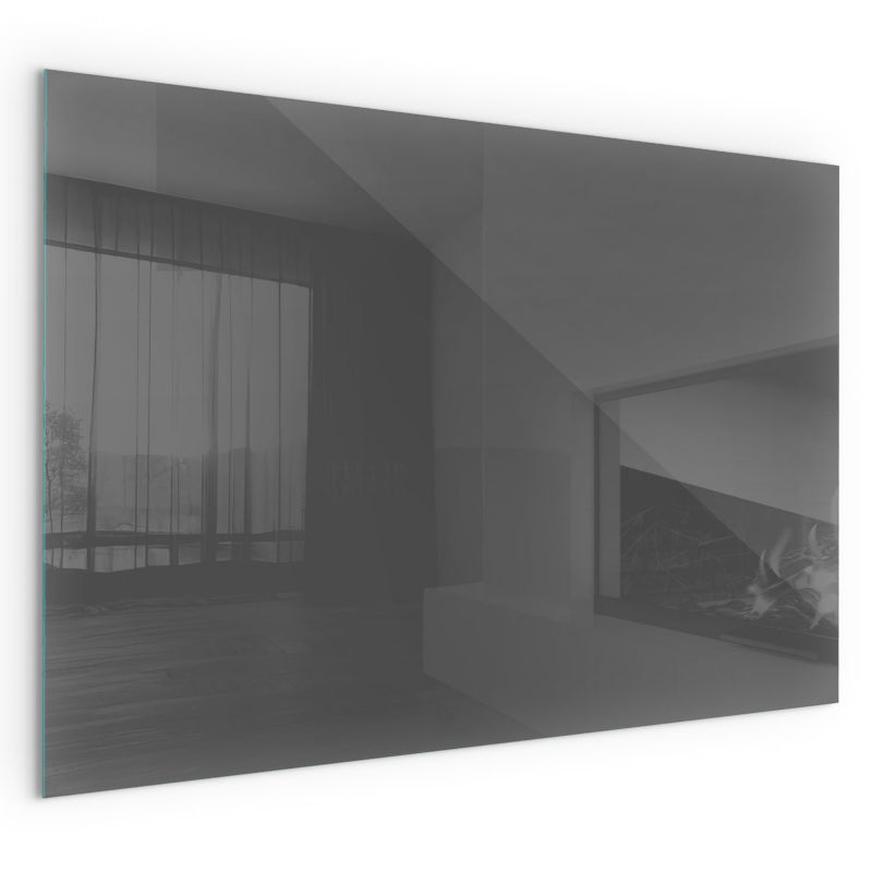 Szklana Podkładka Pod Kominek Prostokąt Wallfluent 120x80 cm Szaro-brązowy ton 1 szt.