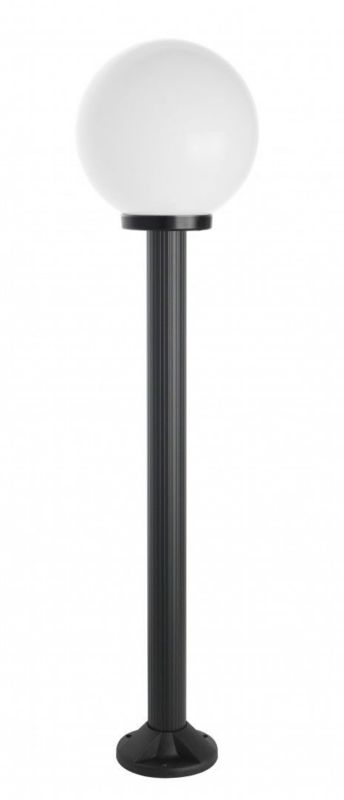 Lampa ogrodowa stojąca SU-MA Kule czarna kula biała 1 x E27 x 20W IP43 wym: 125 x 25 x 25 cm - 1 szt.
