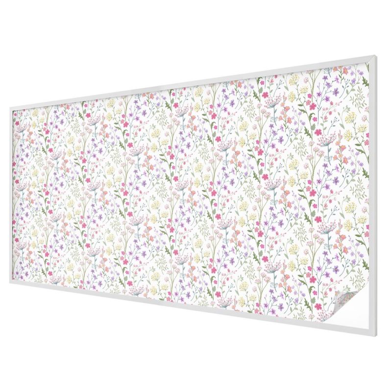 Witraż Samoprzylepny Wallfluent 200x100 cm Stylowa Dekoracja Okna Kwiatowy wzór roślinny 1 rol.