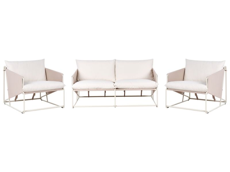 Zestaw ogrodowy dla 4 osób Ponte Metal Beżowoszary 1 kpl