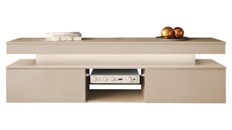 Szafka RTV MIRJAN 24 Glossa 2D 190 z oświetleniem LED piasek pustyni 1 szt.