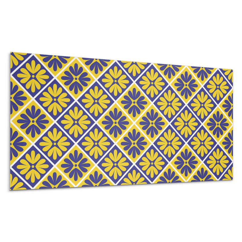 Panel samoprzylepny Wallfluent 100x50 cm Romby z kwiatowym motywem 1 szt.
