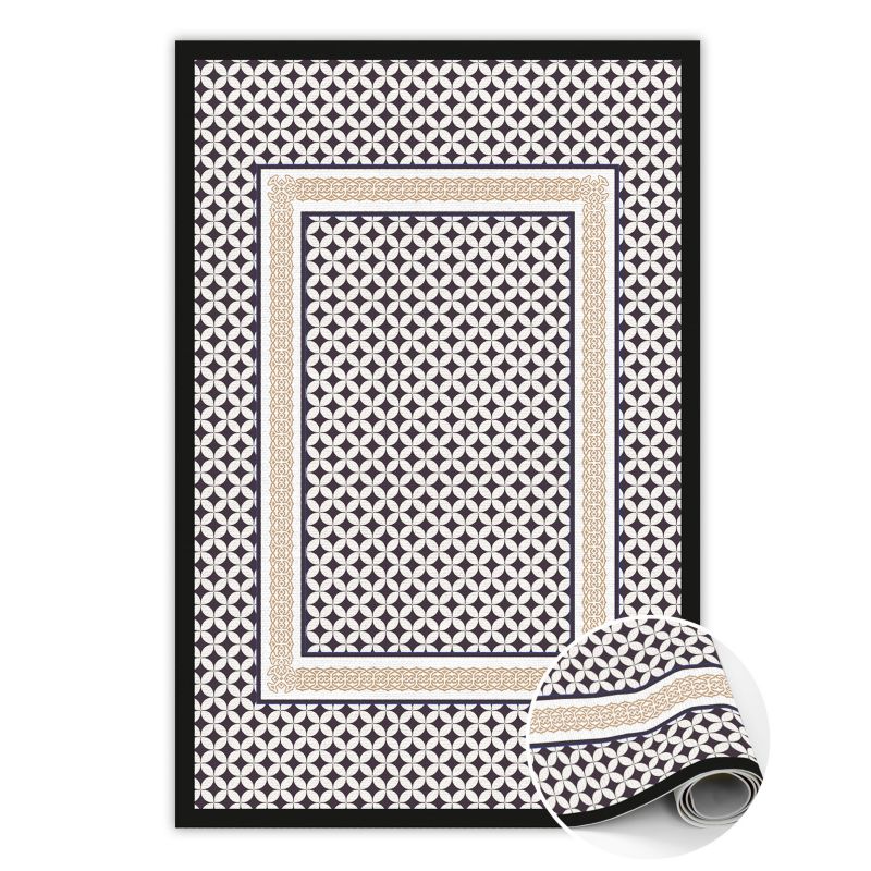 Dywan Tulup Winylowy 60x90 cm Geometryczny warkocz Do Salonu Dekoracyjny 1 szt.