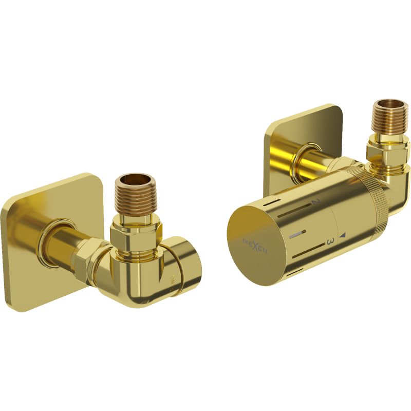 Zestaw termostatyczny osiowy Mexen G05 złoty 1 szt.