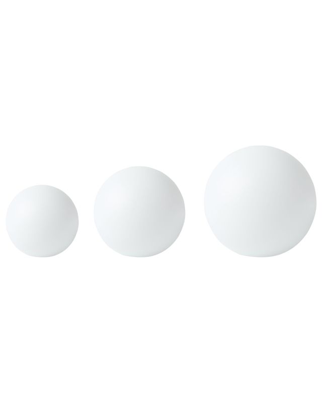 Zestaw 3 kul ogrodowych solarnych LED Lobaina Biały 1 szt.