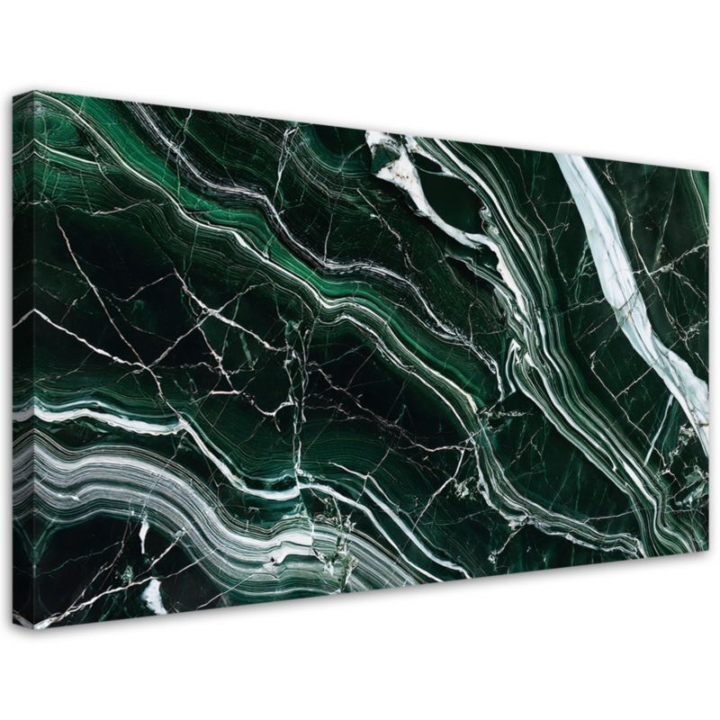 Obraz na płótnie Feeby Zielony Szmaragdowy Marmur Kamień 100x50cm 1szt