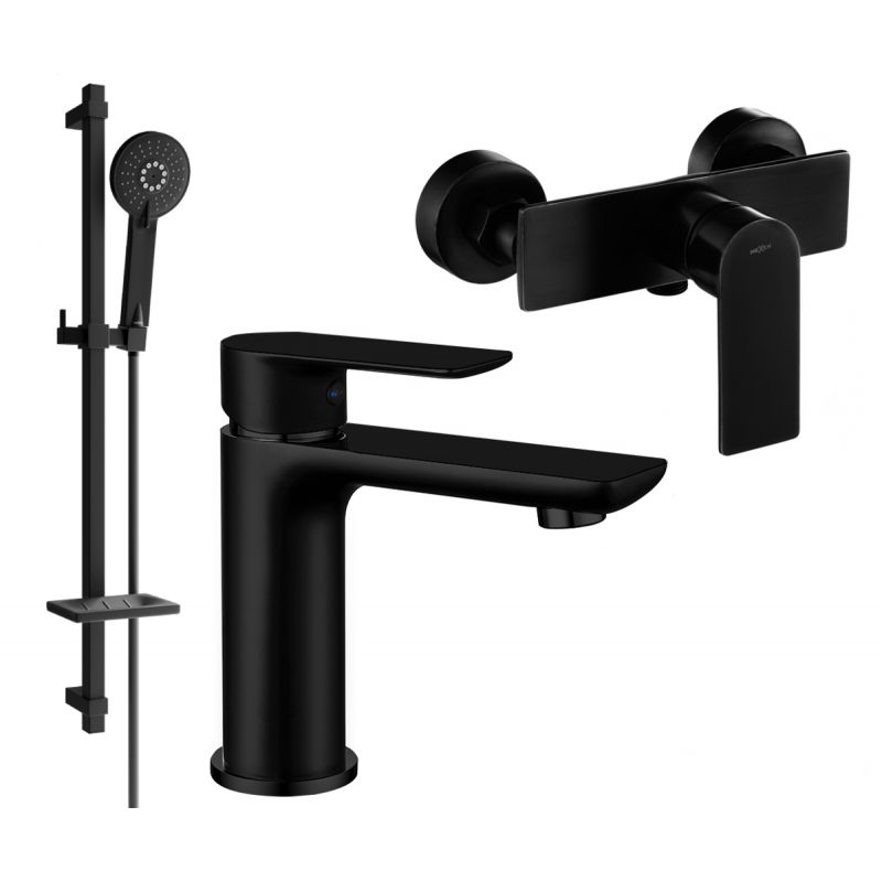 Zestaw prysznicowy Mexen Alfa czarny 745704DQ40-70 1 szt.