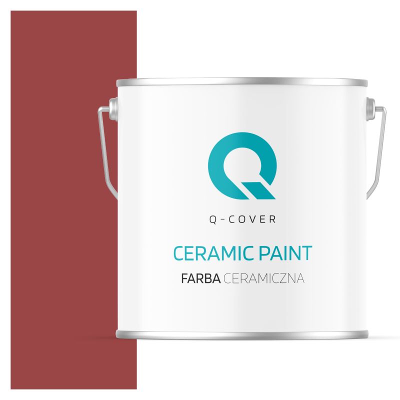 Farba Ceramiczna Do Ścian i Sufitów Q-Cover Czerwony ciemny H3412 Głęboki Mat 5L