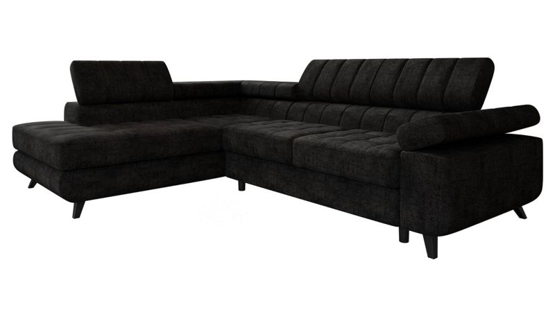 Narożnik z funkcją spania MIRJAN 24 Nord Premium lewy czarny 1 szt.