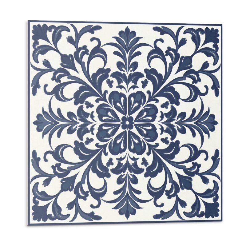 Kafelki samoprzylepne Wallfluent 50x50 cm Roślinny wzór z liśćmi i kwiatami 4 szt.