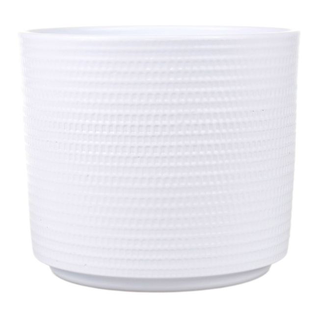 Osłonka doniczki Cermax Calla cylinder 12 cm biała