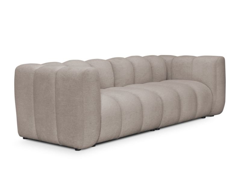 3-osobowa kanapa modułowa LaMiaSofa NAPOLI z tkaniny szenilowej 228x89 cm beżowy 1 szt.