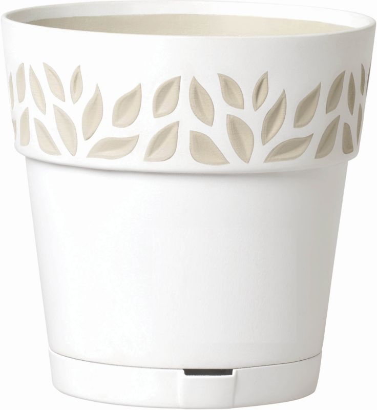 Doniczka z podstawką Cloe 20 cm biała