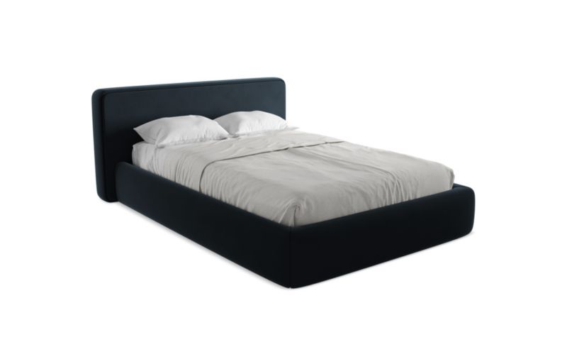 Łóżko LaMiaSofa Kiana z weluru 140x200 królewski niebieski 1 szt.