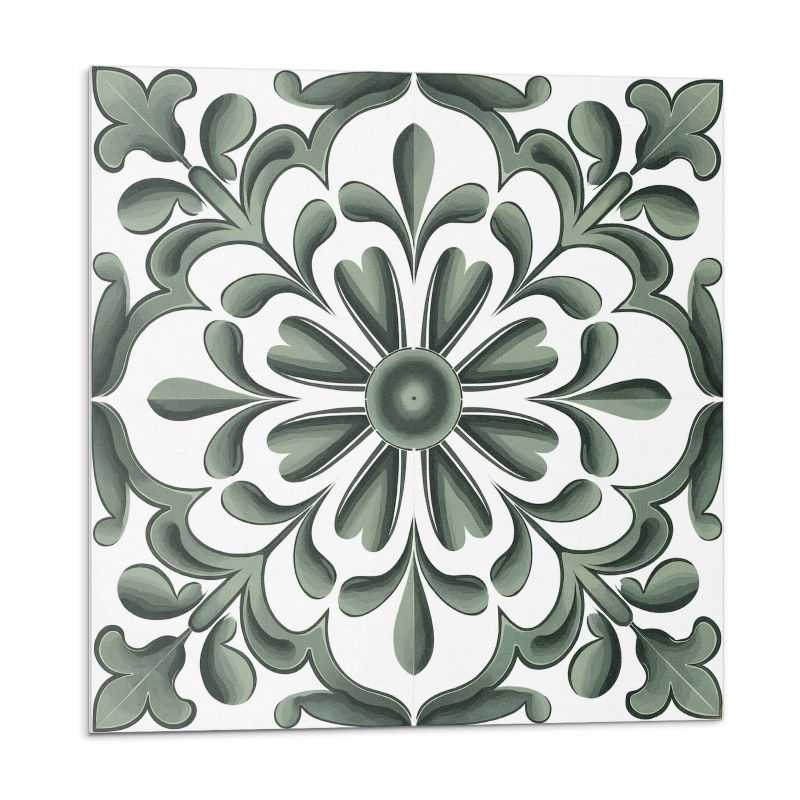 Kafelki samoprzylepne Wallfluent 50x50 cm Roślinny wzór w obramowaniu 4 szt.