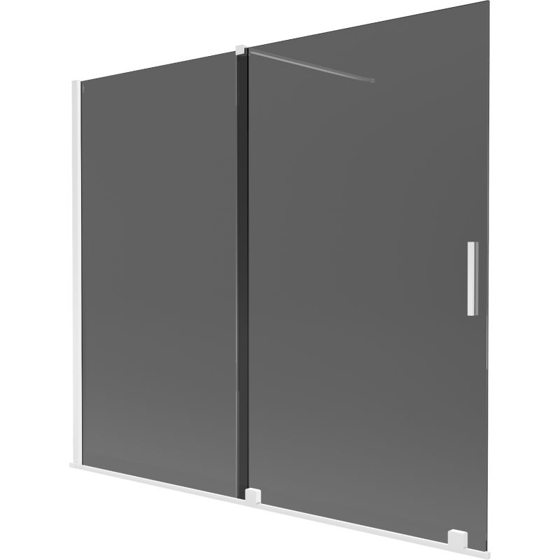 Parawan nawannowy rozsuwany Mexen Velar grafit i biały 180x150 cm 1 szt.