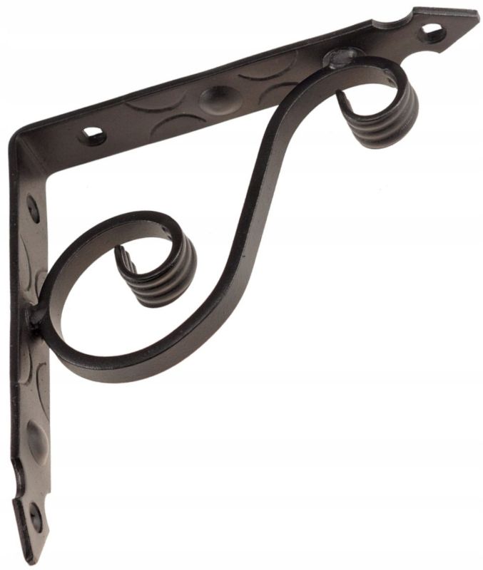 Wspornik FEINZ Półki Ozdobny Kuty 150 X 150 Mm Czarny 1 szt.