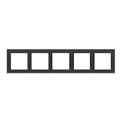 Ramka pięciokrotna Kontakt-Simon S10 czarny mat