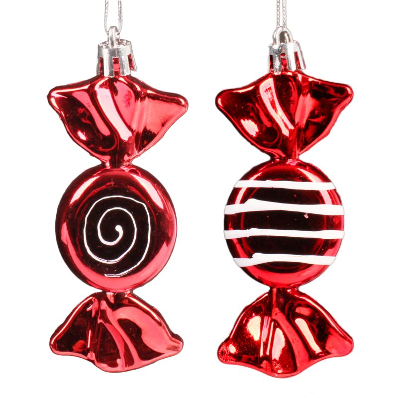 Bombka cukierek 10 x 4,5 cm 2 szt.