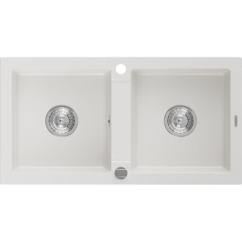 Zlewozmywak wpuszczany Mexen Mario 2-komorowy czarny 820 x 436 mm - 6504822000-77-B 1 szt.