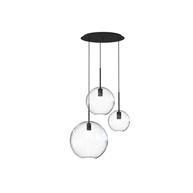 Żyrandol Nowodvorski Lighting Sphere czarno-przezroczysty wym: 130 x 50 x 50 cm 3xE27 x 40W 1 szt.