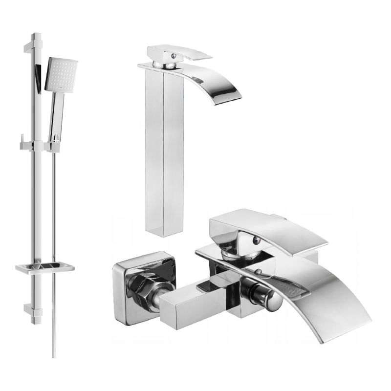 Zestaw wannowy Mexen Aries chrom 1 szt.