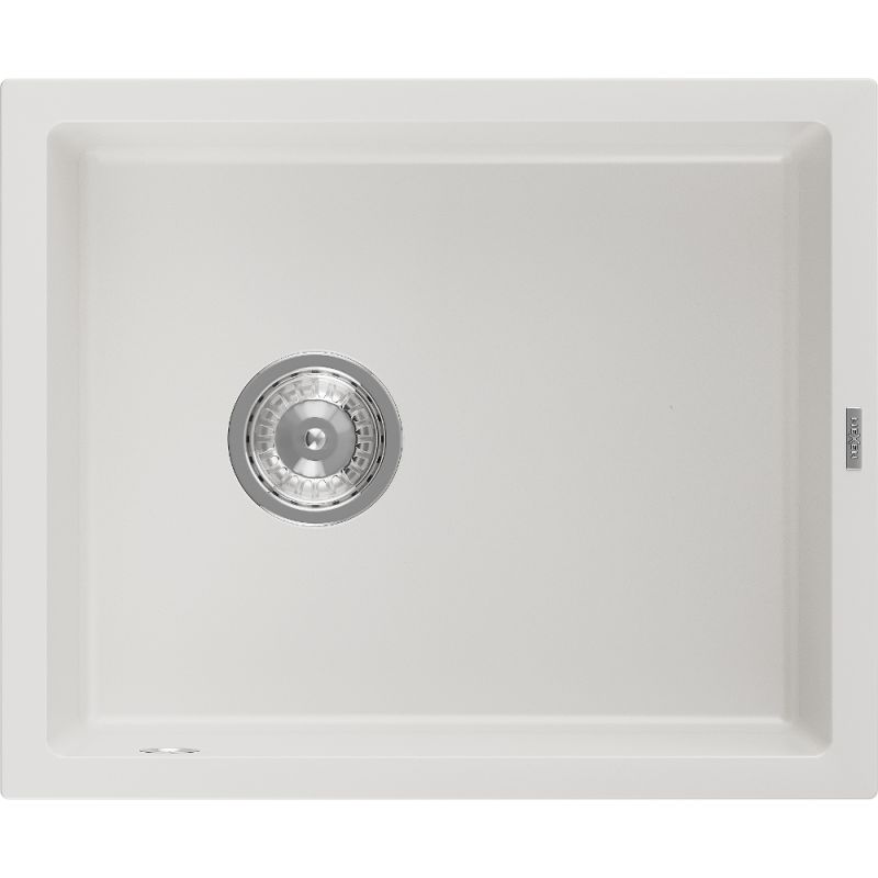 Zlewozmywak granitowy Mexen Pedro 1-komorowy biały 560x460 mm - 6508561000-20-G 1 szt.