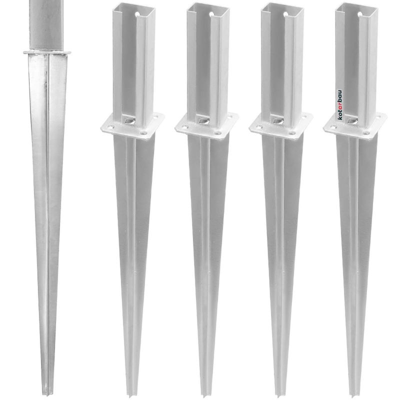 Podstawa słupa KOTARBAU wbijana do słupka panelowego 60x40 mm 4 szt.