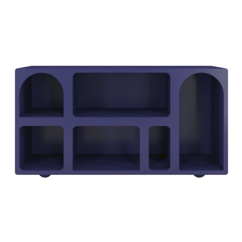 Drewniana komoda z łukami Visby OLIMPIA long granatowa 1 szt.