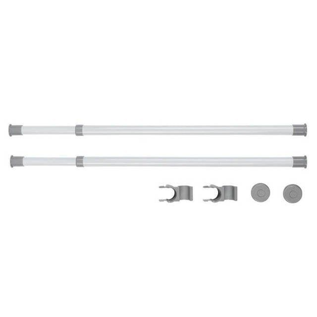 Drążek teleskopowy Wenko Herkules, biały/szary, 75-120 cm, zestaw 2 szt.